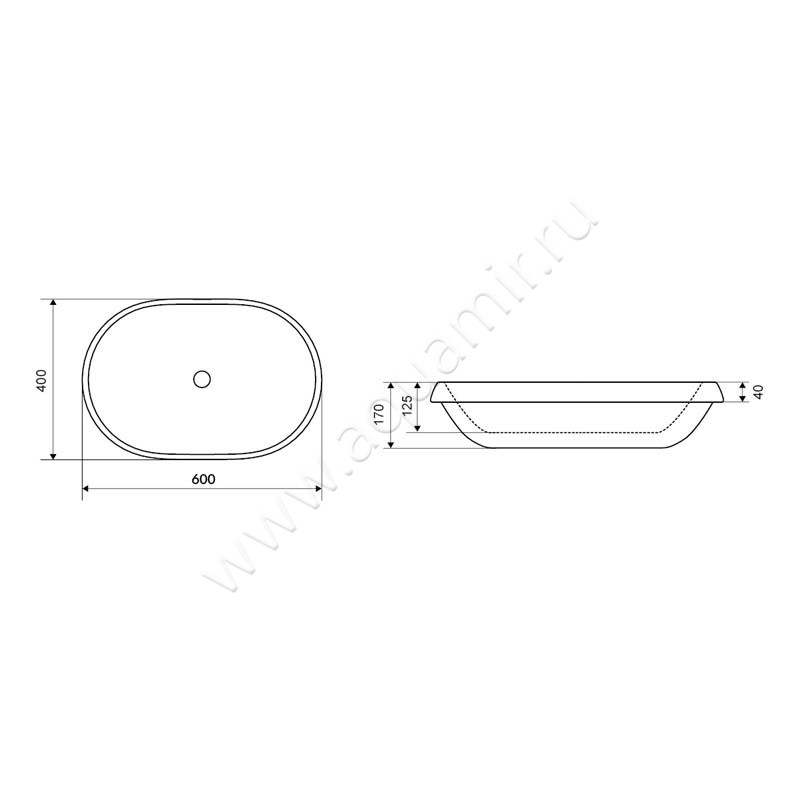 Раковина Excellent Lupio CEAC.3818.600.WH размеры