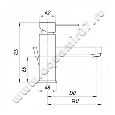 Смеситель для раковины Migliore Kvant 18779 размеры