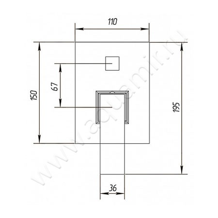 Встраиваемый смеситель для ванны Migliore Kvant 18784 размеры