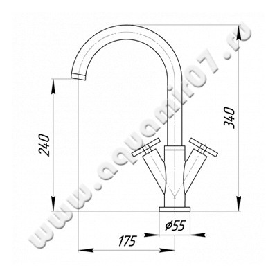 Смеситель для кухни Migliore Naxos 18240 размеры