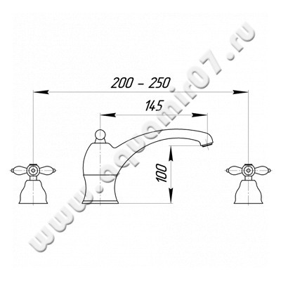 Смеситель для раковины Migliore Prestige ML.PRS-712P.CR размеры