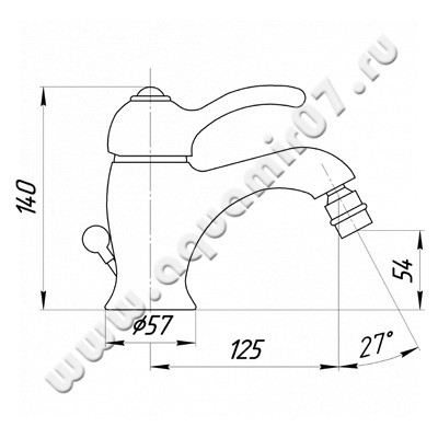 Смеситель для биде Migliore Lem Swarovski 18880 размеры