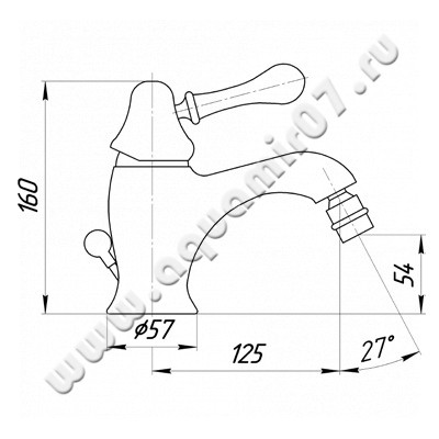 Смеситель для биде Migliore Maya 18920 размеры