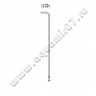 Ручка-цепочка-рычаг Devon & Devon Etoile IB1043CPMC размеры