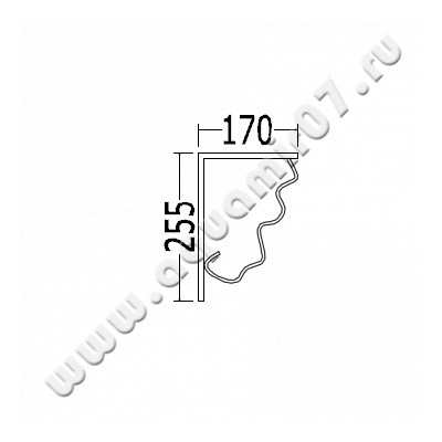 Декоративное крепление Devon & Devon Oxford IB1041AGCP размеры