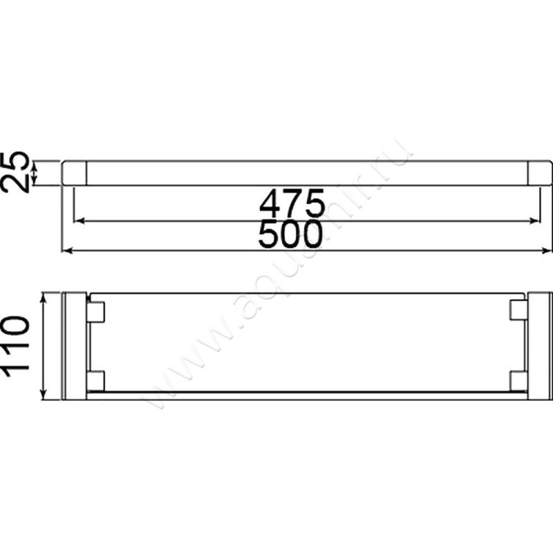 Полка под зеркало Timo Selene 17072/17 размеры