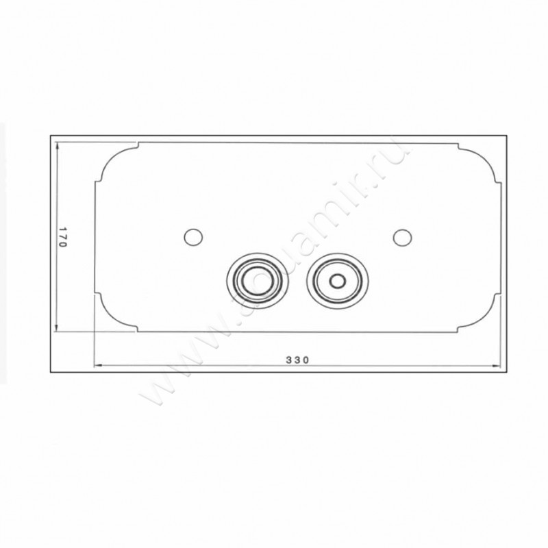 Клавиша смыва для унитаза Nicolazzi Accessori 5542BZ размеры