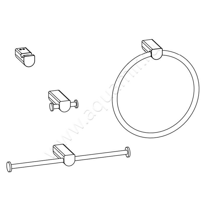 Полотенцедержатель Gessi Rilievo 59509031 размеры