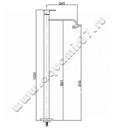 Смеситель для раковины Antonio Lupi BIKAPPA BK902N размеры