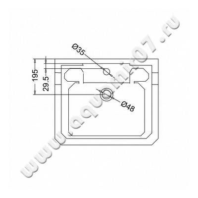 Раковина для пьедестала Burlington Edwardian B4 1TH размеры