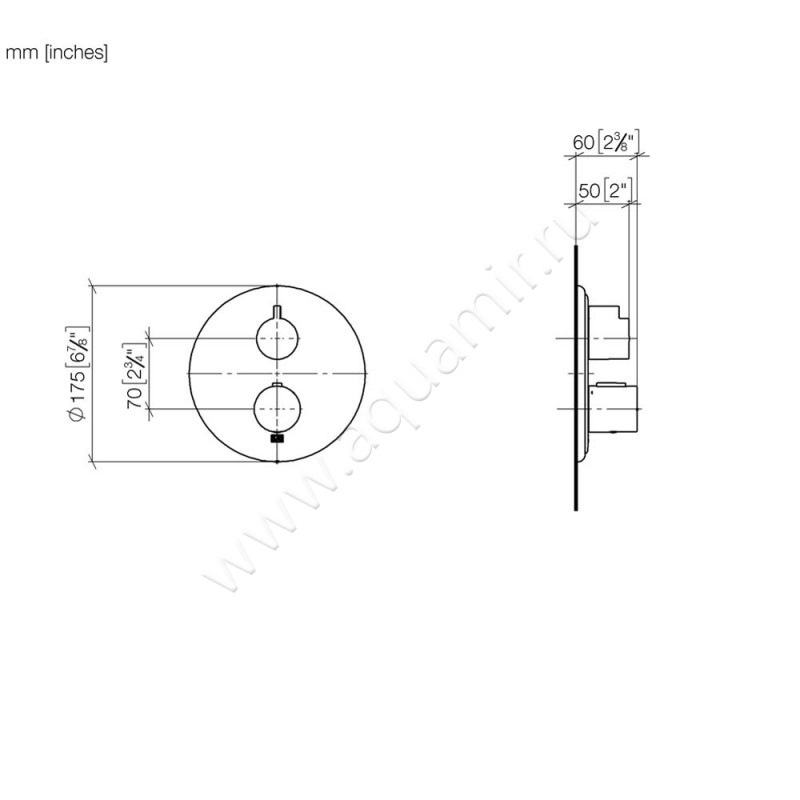 Смеситель для душа Dornbracht MADISON 36425977-08 размеры