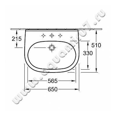 Раковина подвесная Villeroy & Boch O.novo 51606501 размеры