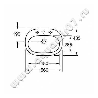 Раковина встраиваемая сверху на столешницу Villeroy & Boch O.novo 41615601 размеры