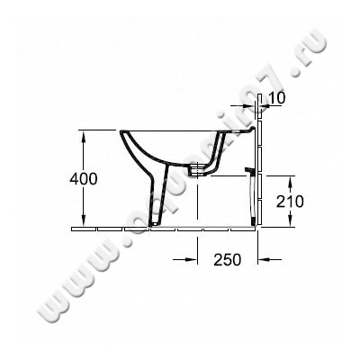 Биде напольное Villeroy & Boch O.Novo 5461 00 01 размеры