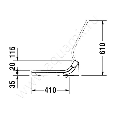 Крышка с функцией биде для унитаза Duravit SensoWash 610001002000300 размеры