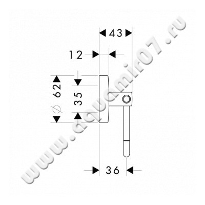 Бумагодержатель Hansgrohe Logis 40526000 размеры