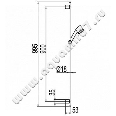 Душевой гарнитур Jado Glance H3523AA размеры