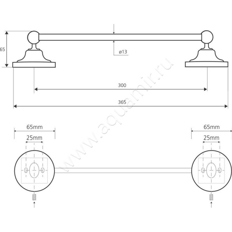 Полотенцедержатель Bemeta Retro 144104017 размеры