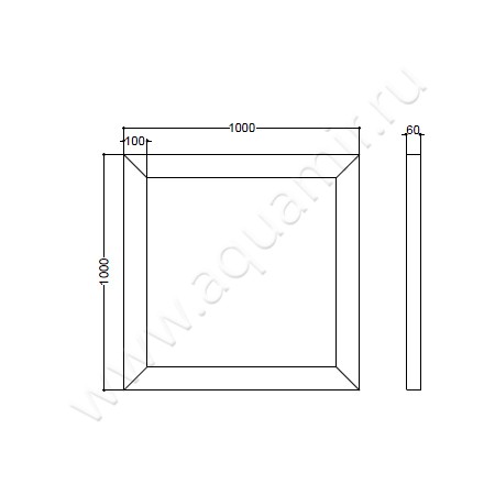 Зеркало в раме Kerasan Retro 7364 01 размеры