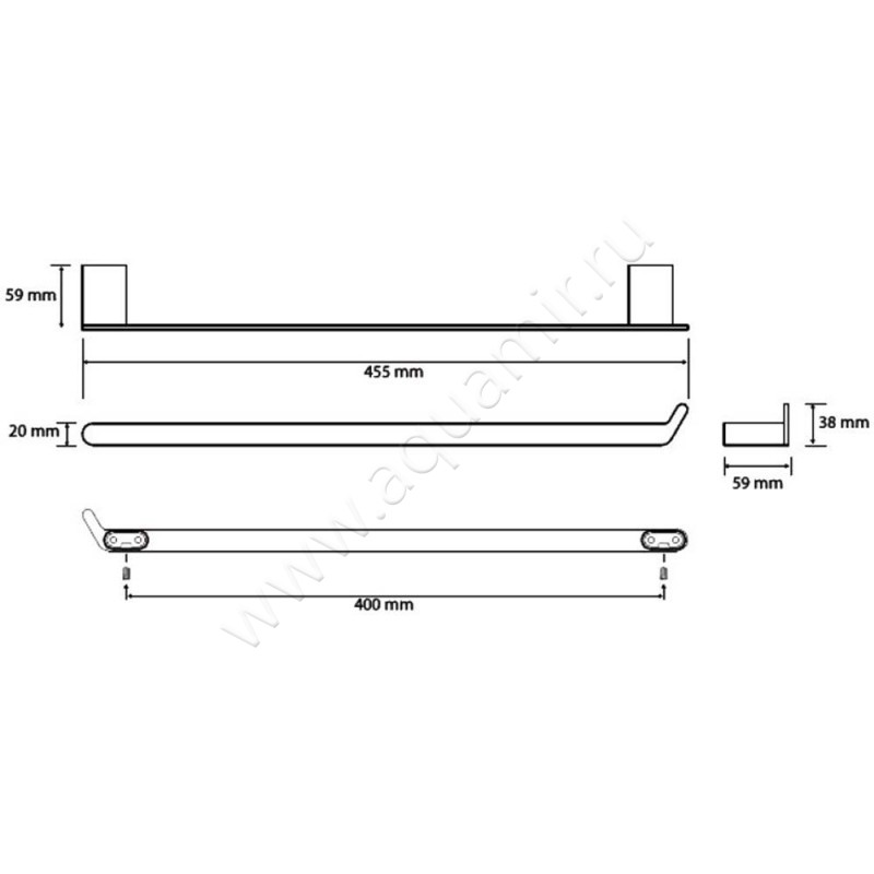 Полотенцедержатель Bemeta Organic 157104351 размеры
